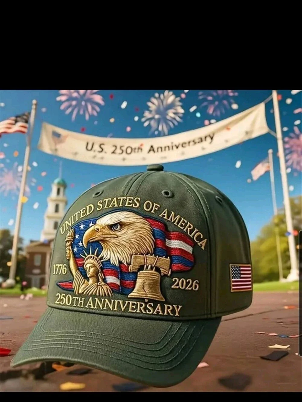 CLEARANCE ** BRAND NEW ** Patriotic 250th Anniversary Collector Hat
